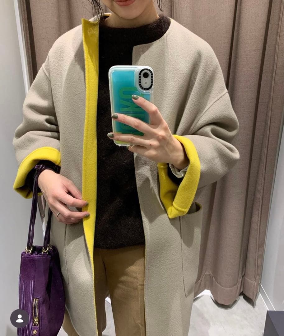 UNITED ARROWS バイカラーリバーミドルコート