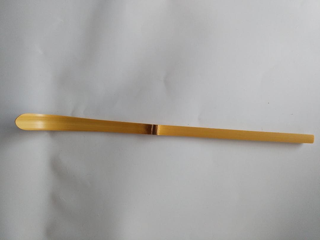 茶杓 前大徳 佐藤朴堂 銘「野菊」 茶杓師 宗竹 下削 白竹 共箱 新品 未使用