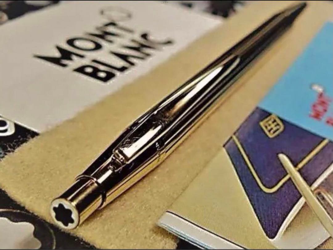 モンブラン　ペンシル★金運を呼ぶ黄金色！総金張り稀少なノブレスNo1547鉛筆