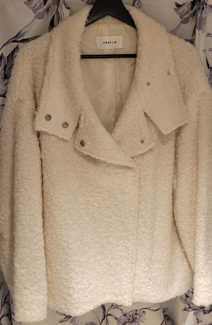 【FRAY I.D】ウールモヘアブークレミドルコート