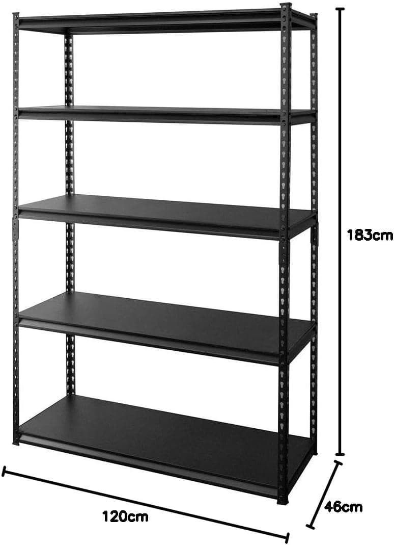 アイリス ラック スチールラック メタルラック 5段 STR-1200 ブラック