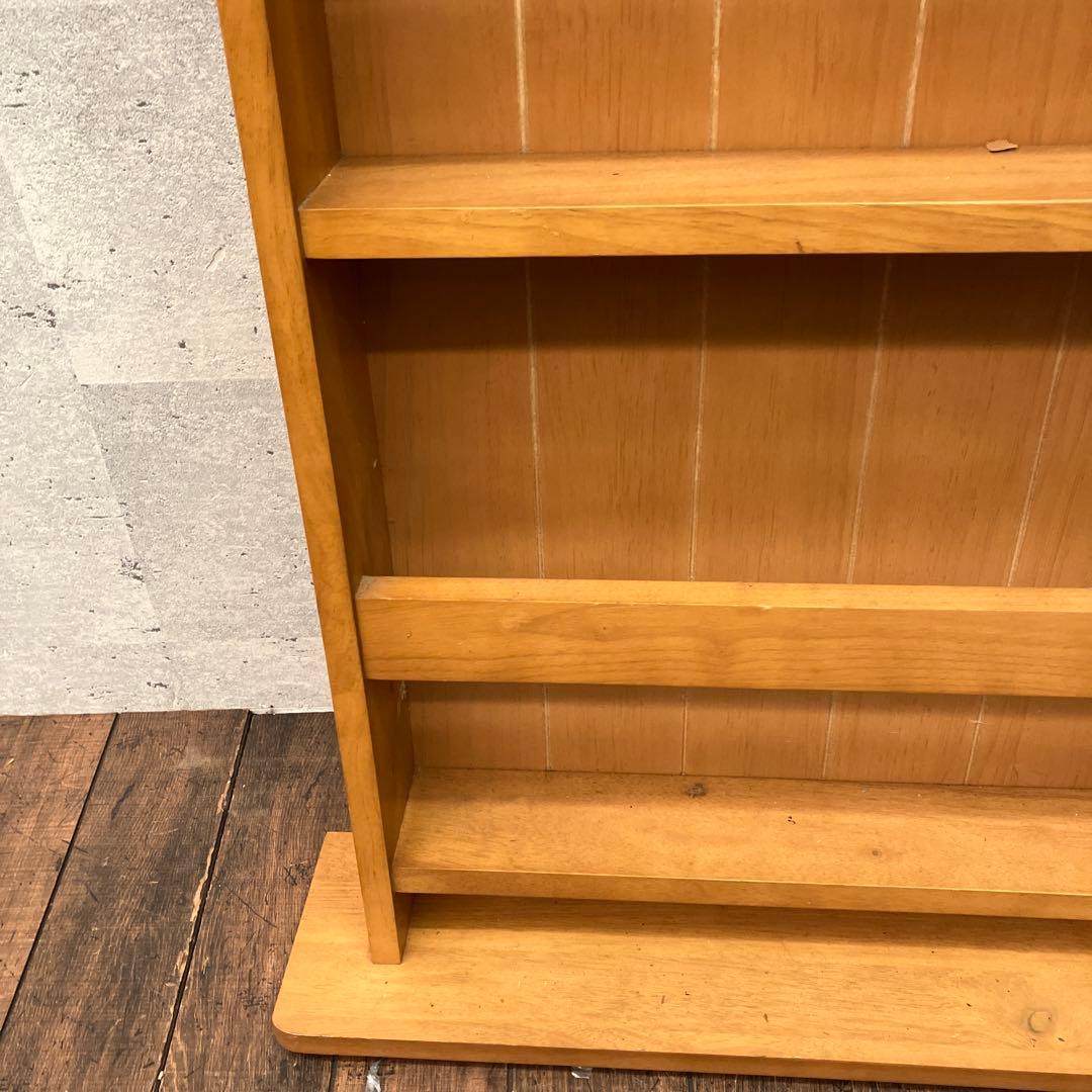 北欧レトロ 木製飾り棚 3段 立て掛け ブックスタンド 本立て 飾り棚 古家具