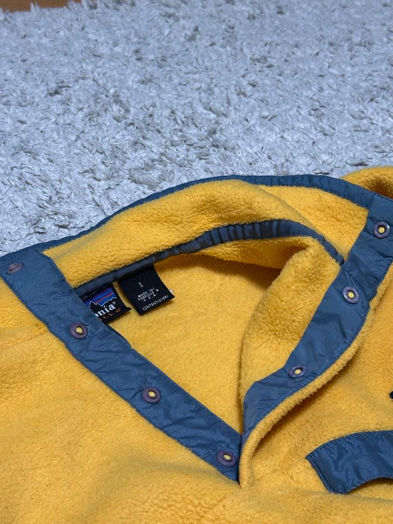 90s usa製 Patagonia シンチラスナップT イエロー