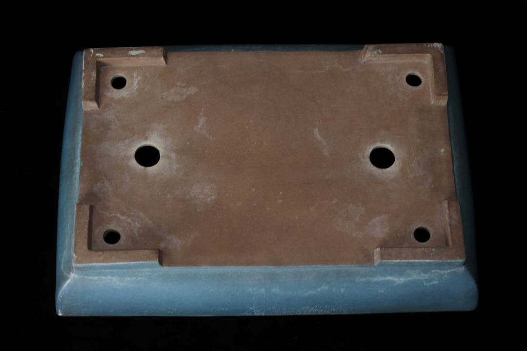 盆栽鉢 幅50cm 高さ9.7cm 青 盆栽用具 盆器 古美術品 骨董品