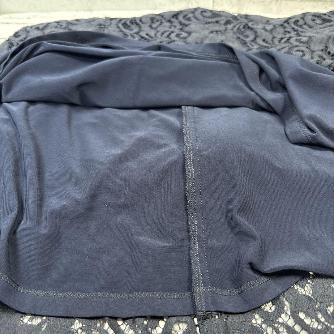 kay me 美シルエット レースワンピース ネイビーオフィス　パーティ