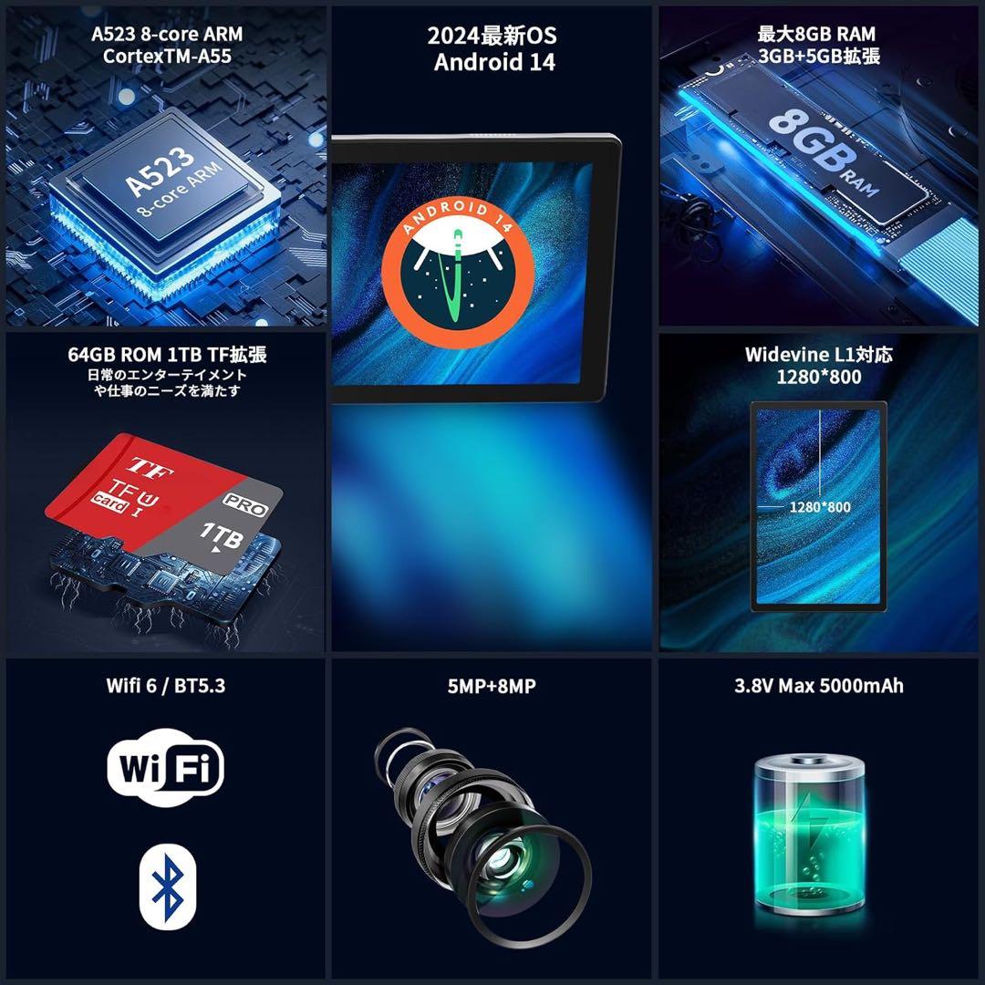 新品　Android タブレット本体　64GB ホワイト キッズタブレット