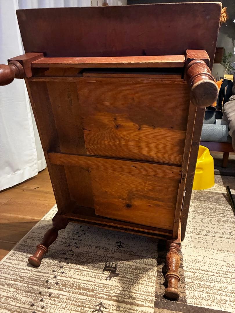 アンティーク文机 引き出し付き 木製