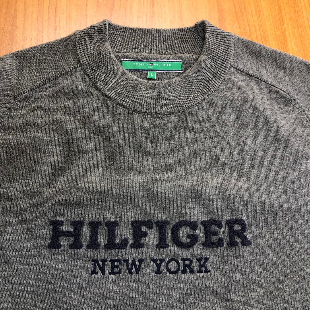 [ トミーヒルフィガー ゴルフ ]メンズ裏地付 モックネックセーター : グレー