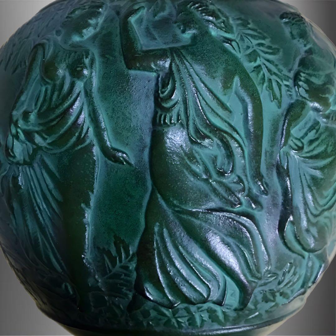 青銅製 持ち手付き花瓶 2.6kg