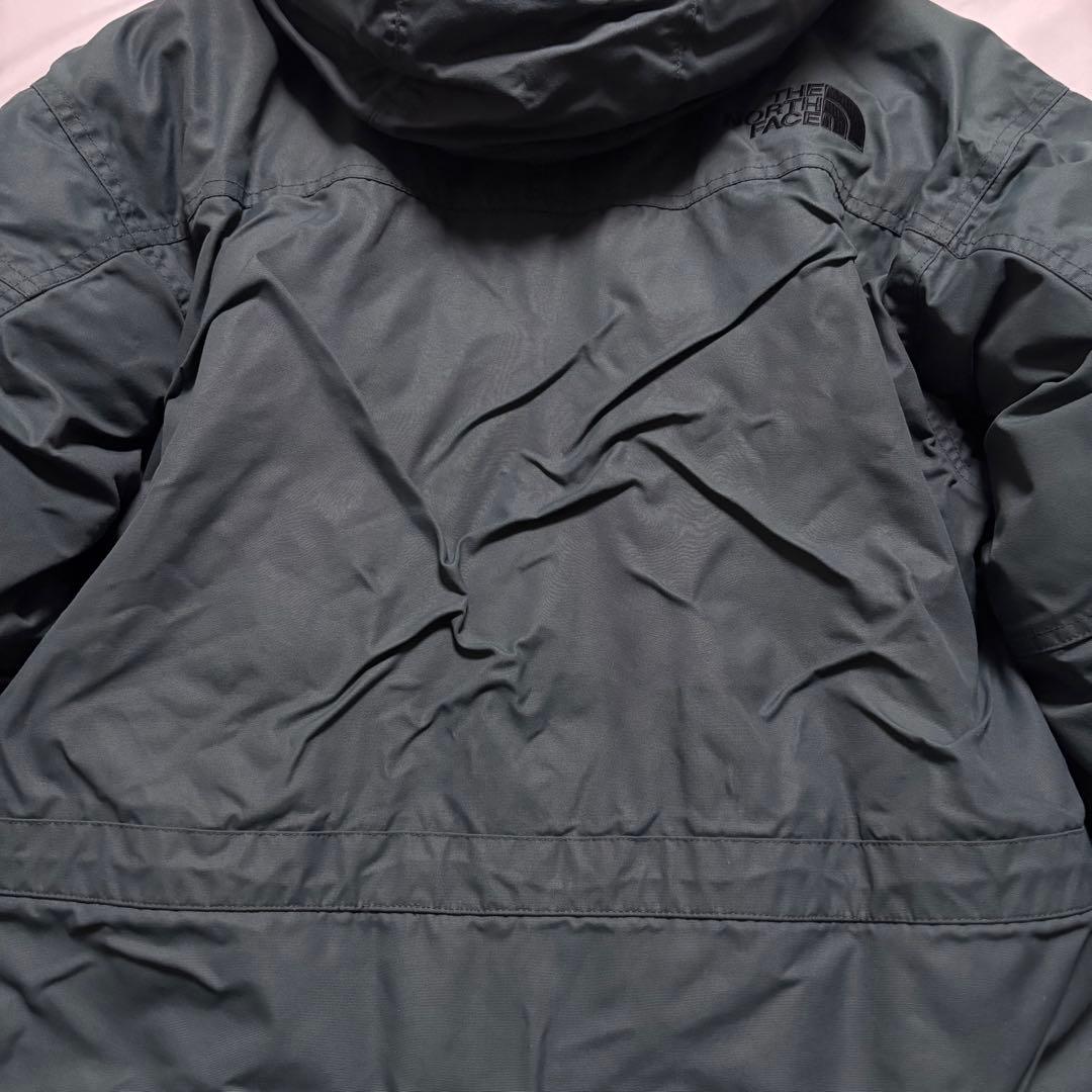 ☆人気　ノースフェイス　ファー　ダウンジャケット　パーカー　ブルーグレー　M