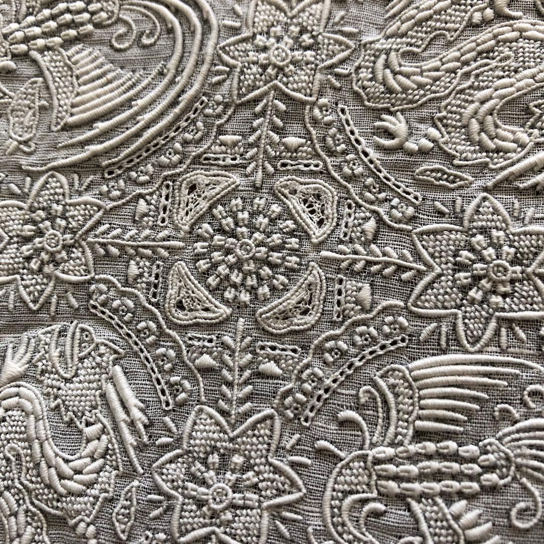 未使用　スワトウ　ハンカチ　龍　鳳凰　汕頭　刺繍　SWATOW