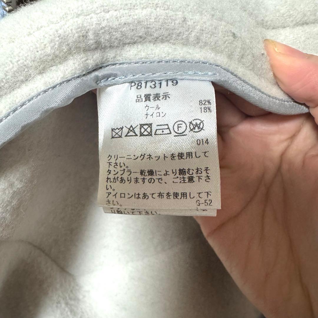 PICONE フード付膝丈ウールコート