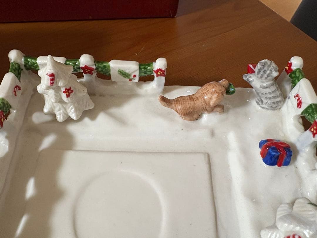 ビレロイ&ボッホクリスマスキャンドルホルダーハウス猫犬