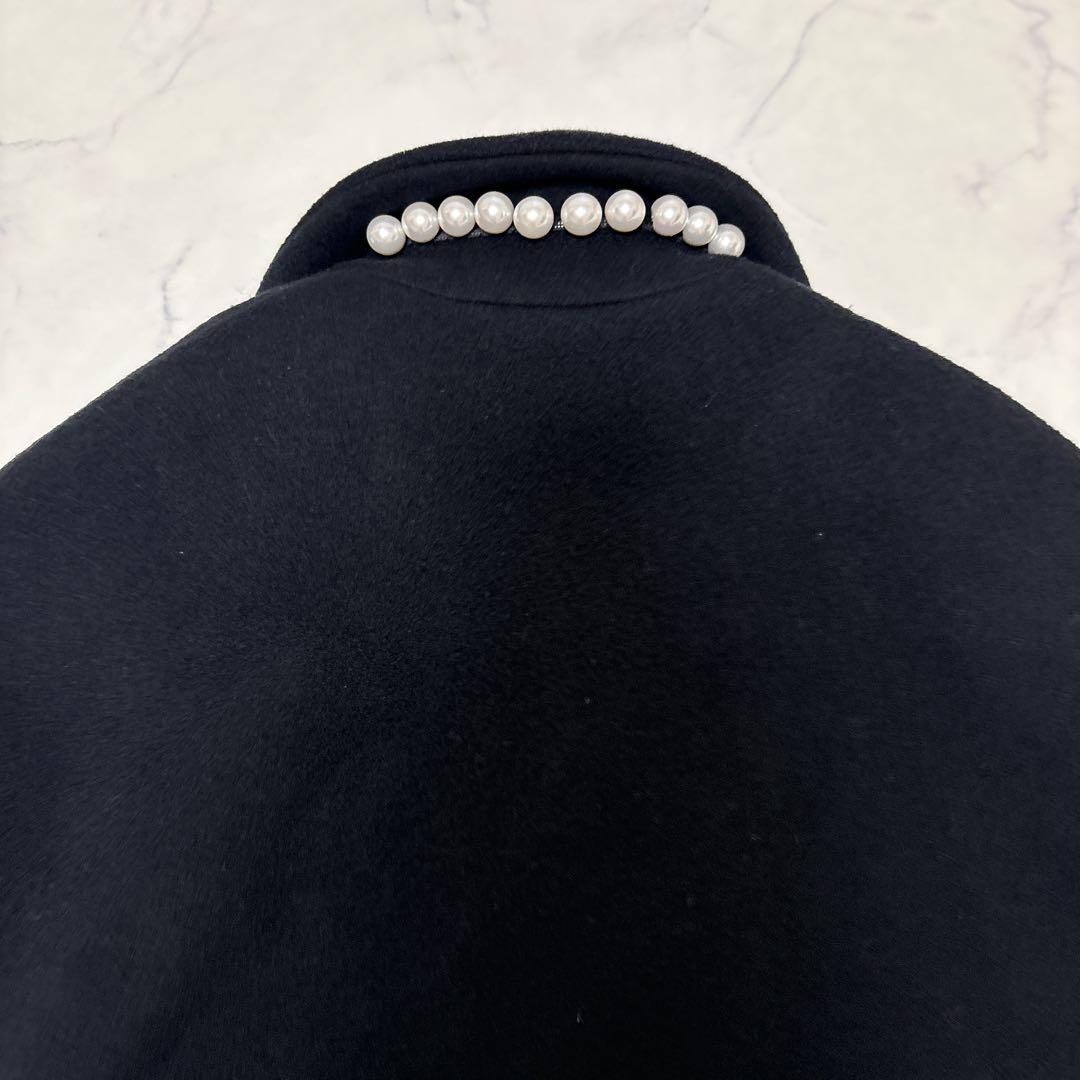 【美品】24AW YOKOCHAN ヨーコチャン バックパール コート ブラック