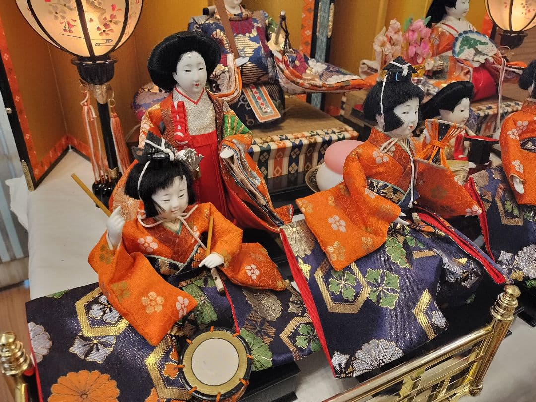 【配送無料】ひな人形　豊龍　桃花雛　七段飾用　昭和