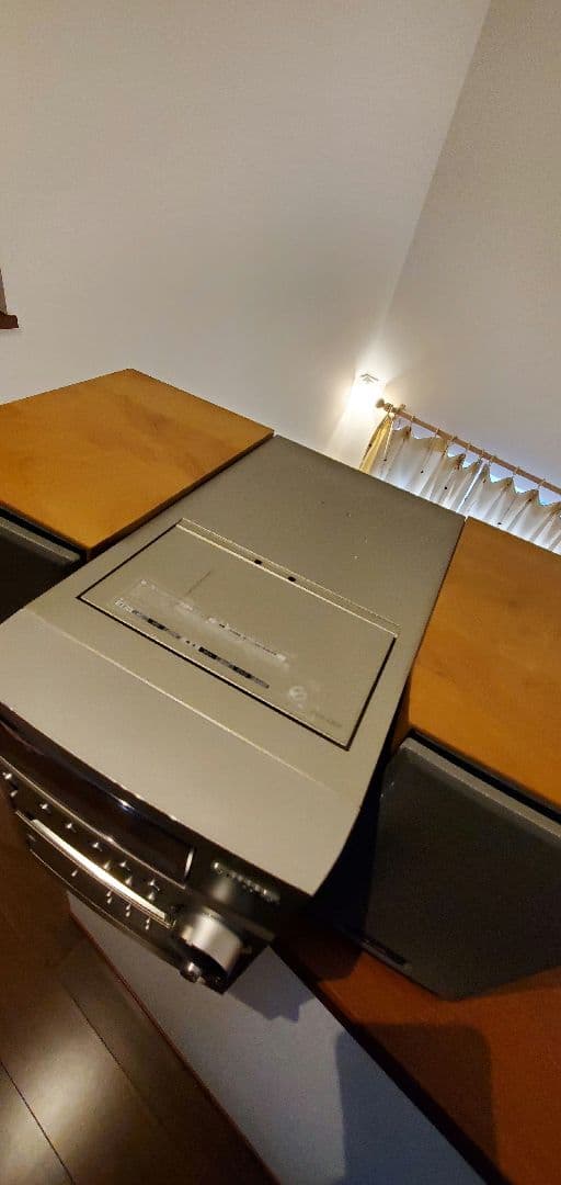 【コンポセット】MDコンポCDプレーヤー ラジオ アンプ カセット リモコン付き