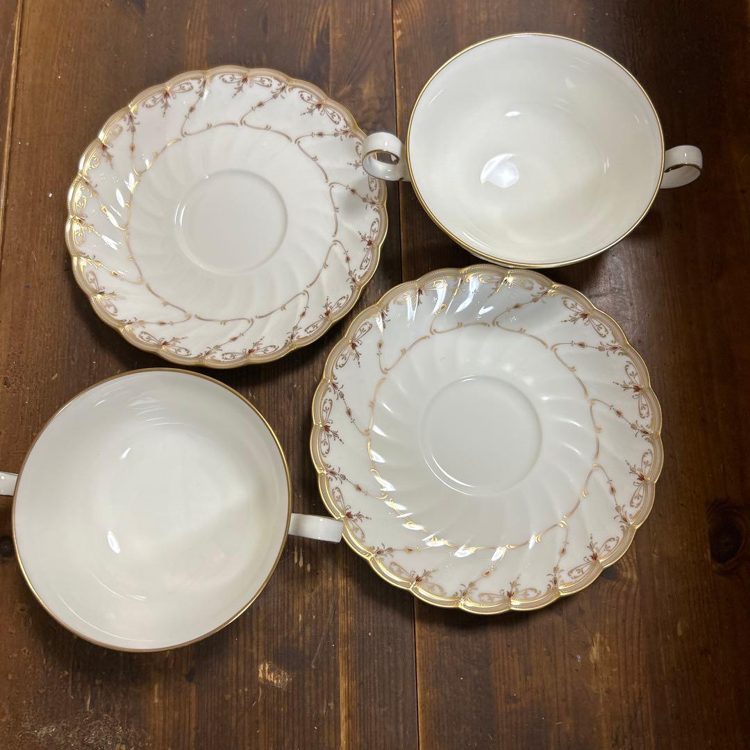 希少　レア　ノリタケ　ダブルハンドル　スープ、ティーカップ&ソーサー　　廃盤品