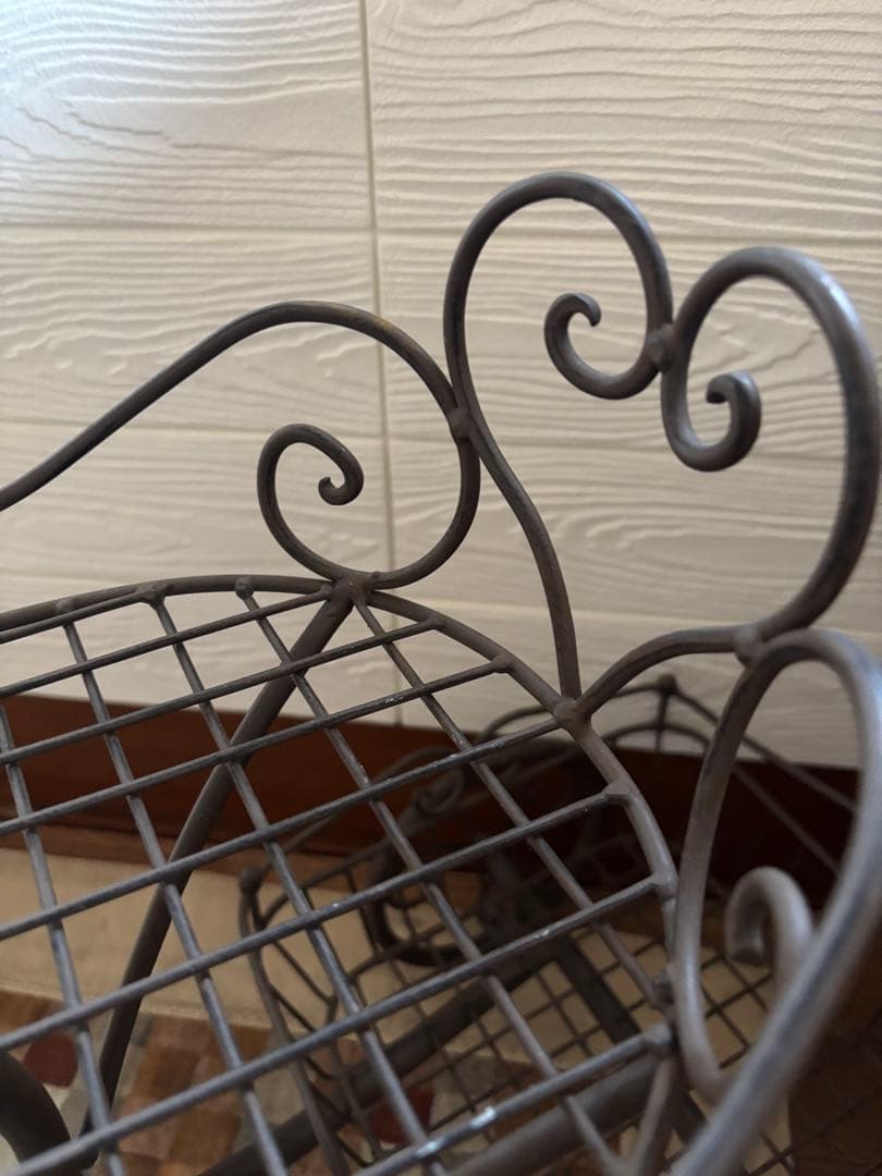 アイアン三輪車　プランタースタンド　アンティーク　オブジェ　ガーデン　カフェ