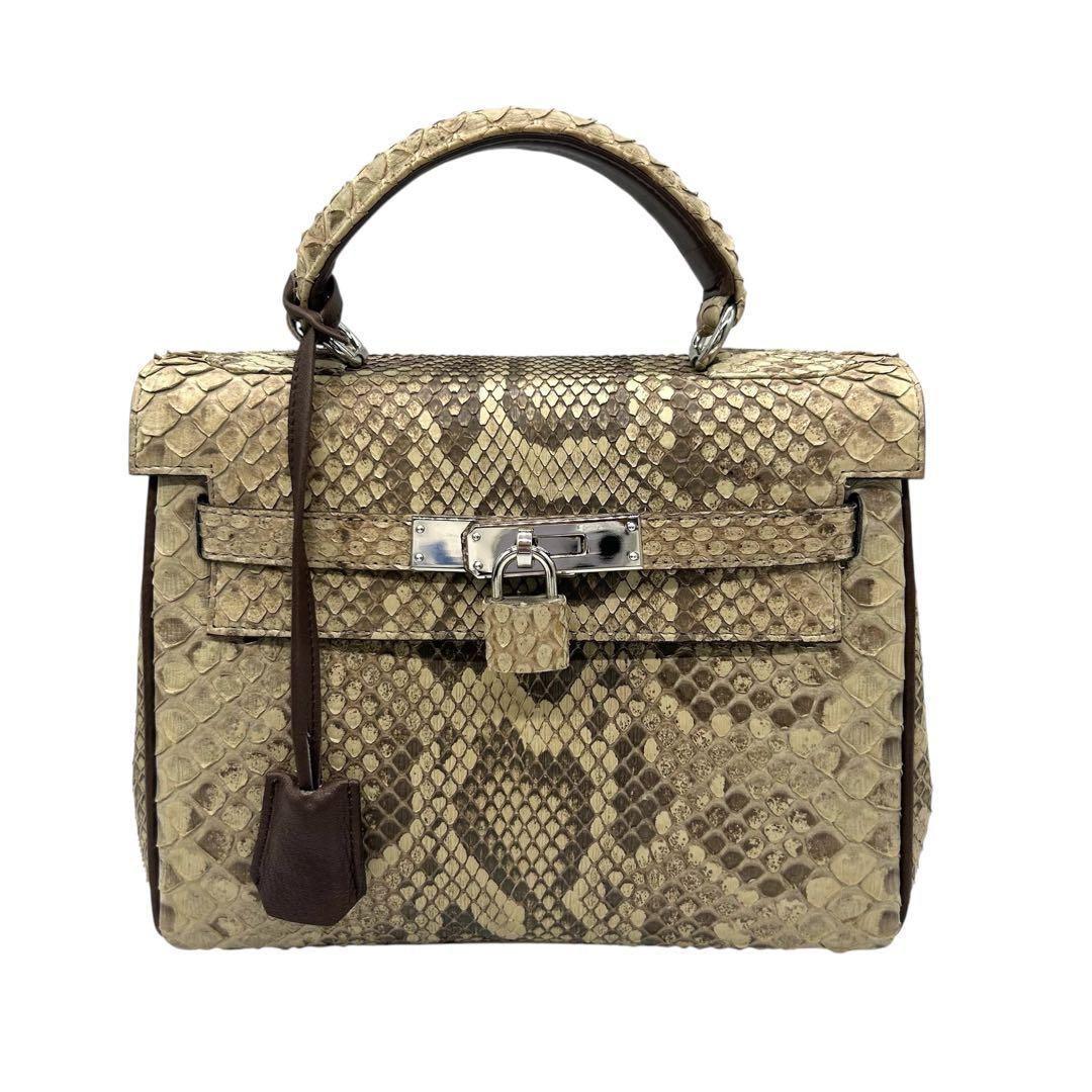 SUN REMY ダイヤモンドパイソン ハンドバッグ 2way 南京錠 2230