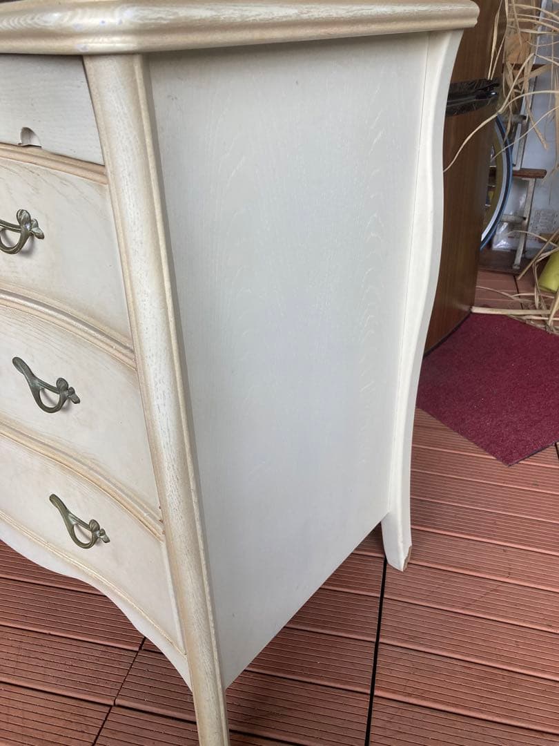 あ*え様 松永工房　カンティーヌ　チェスト　白家具　猫足　IDC取扱　キズ有り