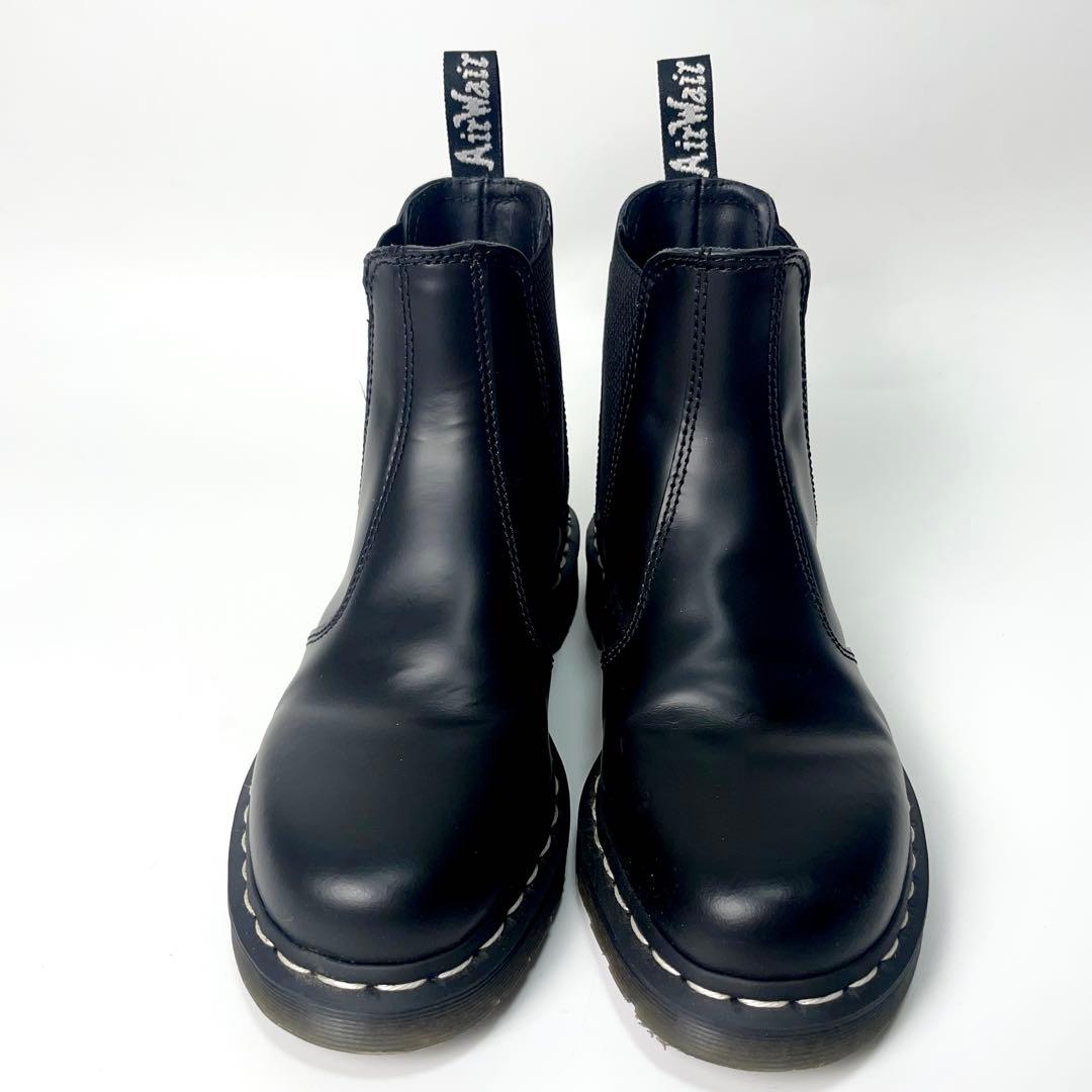 【美品】ドクターマーチン ホワイトステッチ チェルシーブーツ UK5 24cm黒