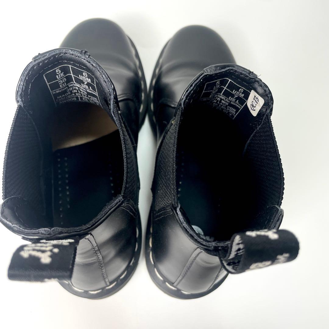 【美品】ドクターマーチン ホワイトステッチ チェルシーブーツ UK5 24cm黒