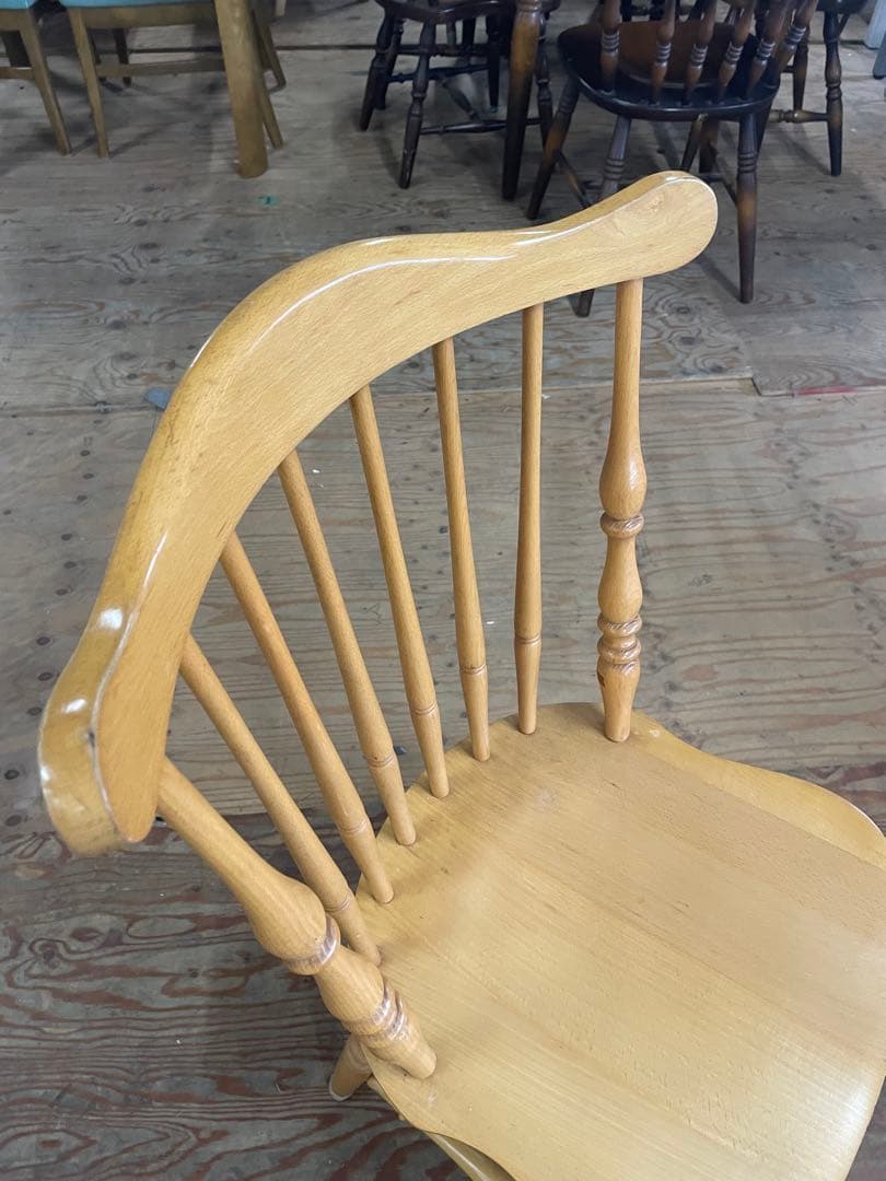 WINDS 太平家具　飛騨　木製　ダイニングチェア ウィンザーチェア　③