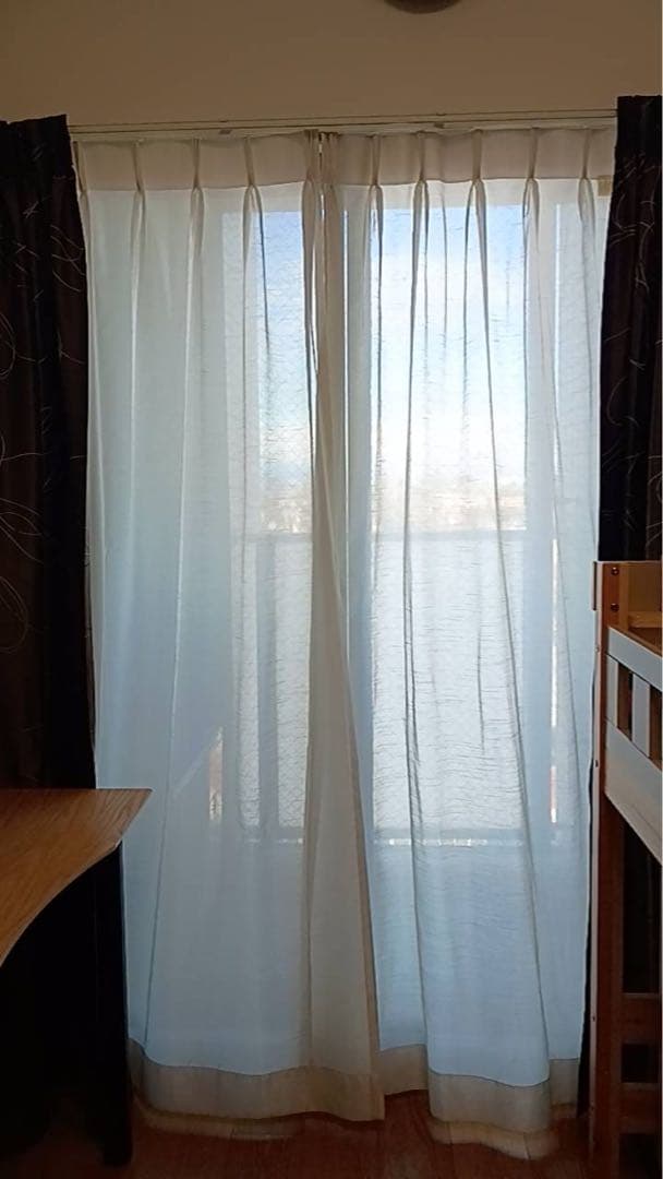 遮光カーテン　美品　サンゲツ　ブラウン　レースカーテンセット