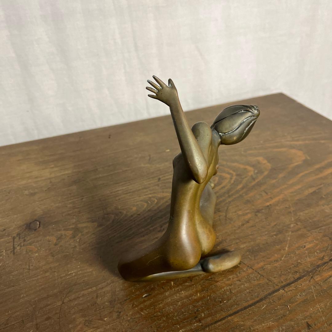 古雑貨アンティーク品◾️真鍮製 女性像 オブジェ 置物 ヌード ビンテージ品