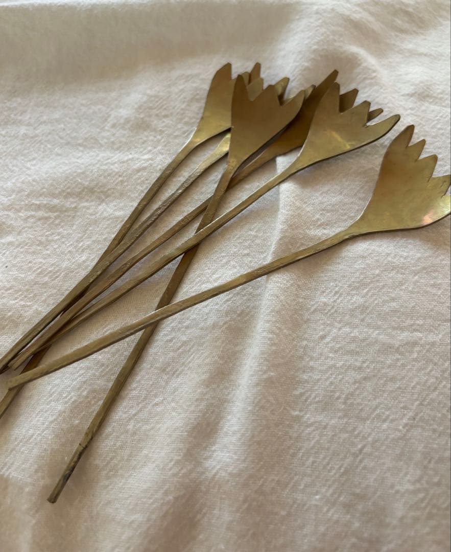 木全俊吾 作家 真鍮 ハンドメイド フォーク 6本