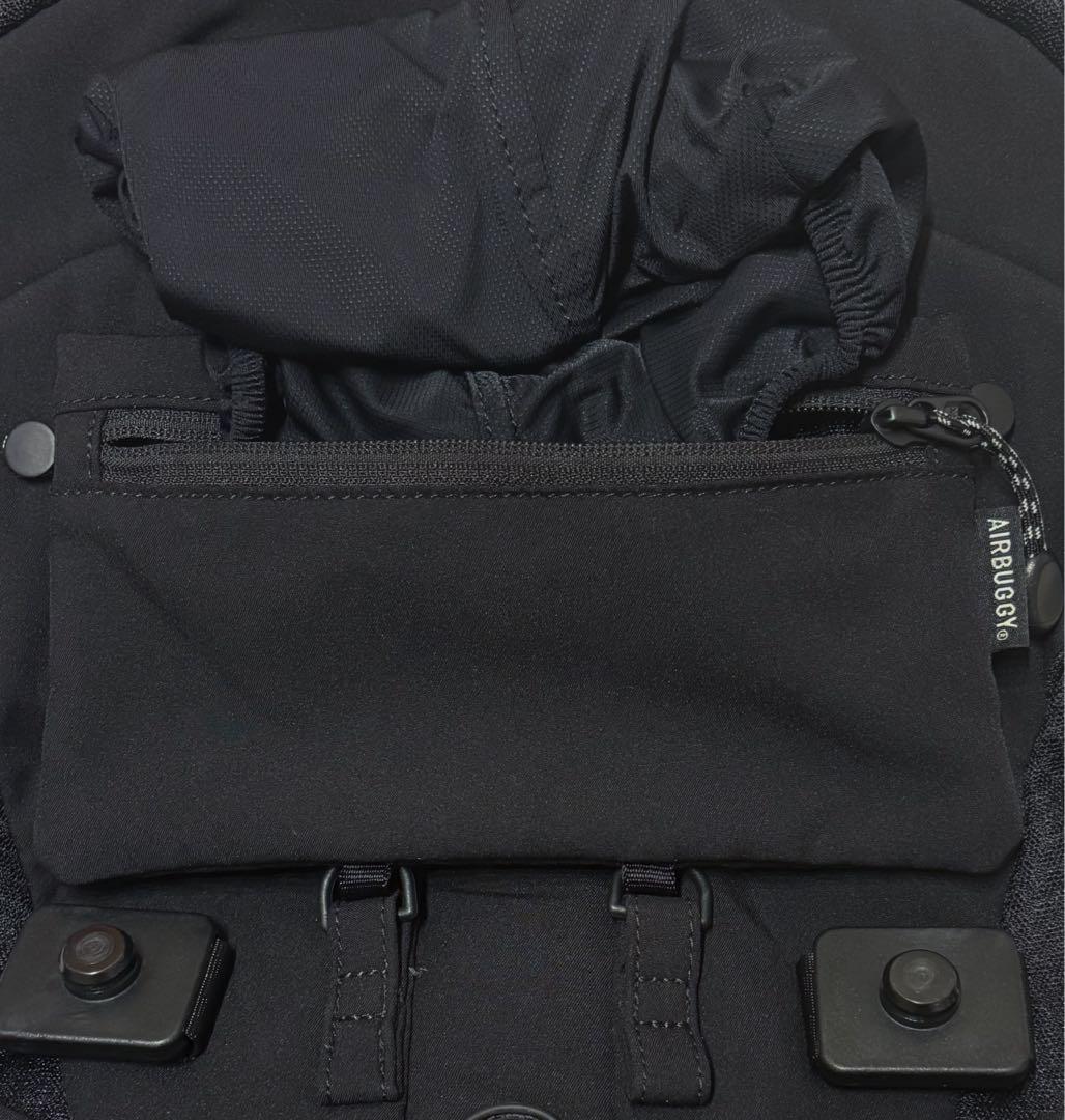 美品 セット売りAIRBUGGY エアバギーブラック 抱っこひも メッシュ素材