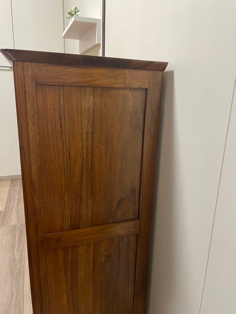 チーク 無垢材 オープンラック シェルフ 木製 本棚 ラック