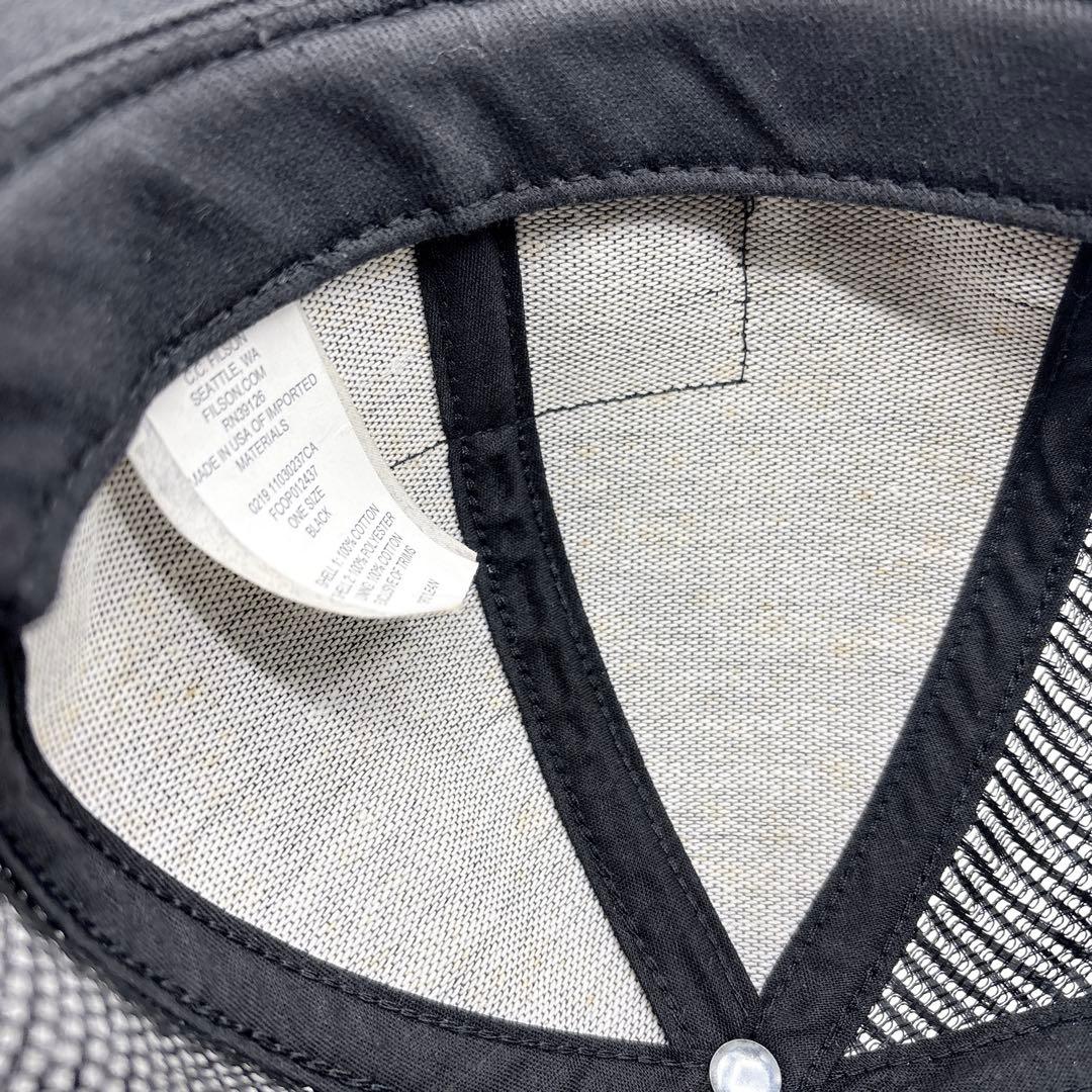 USA製 フィルソン ロガーメッシュキャップ ブラック ティンクロス