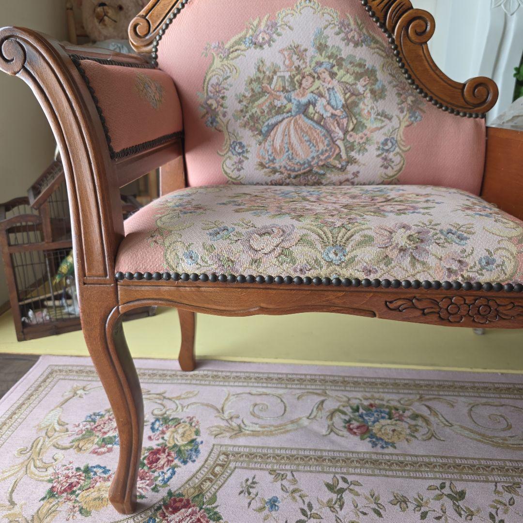 お取り置きとなりました　英国アンティーク　ゴブラン織　椅子　テーブル　チェスト