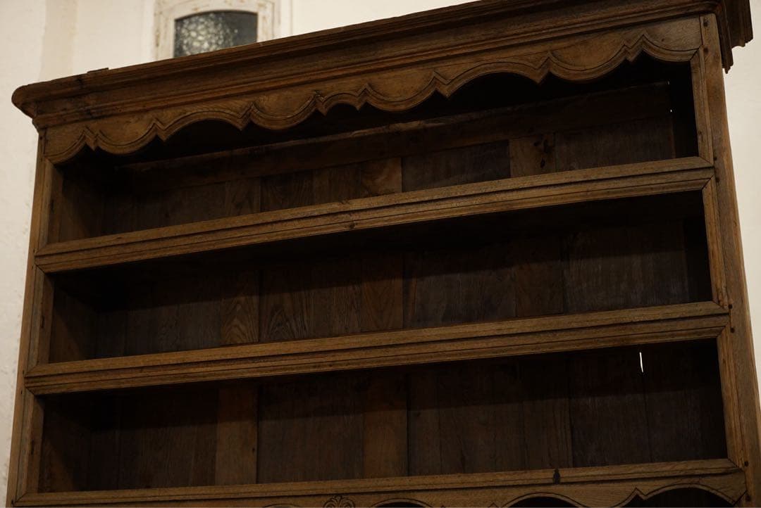 フランスアンティーク　オーク材　古木　キャビネット　棚　シェルフ　1800年代