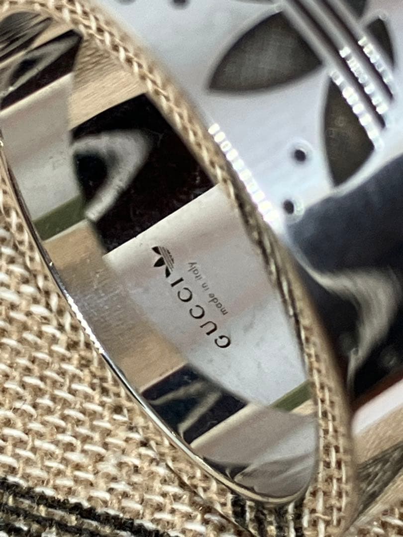 GUCCI adidas グッチ アディダス リング 銀 指輪 20号 中古