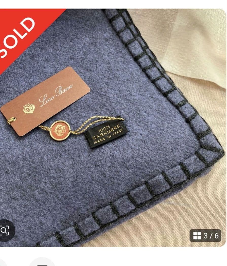 ロロピアーナ　カシミヤ　大判ブランケット