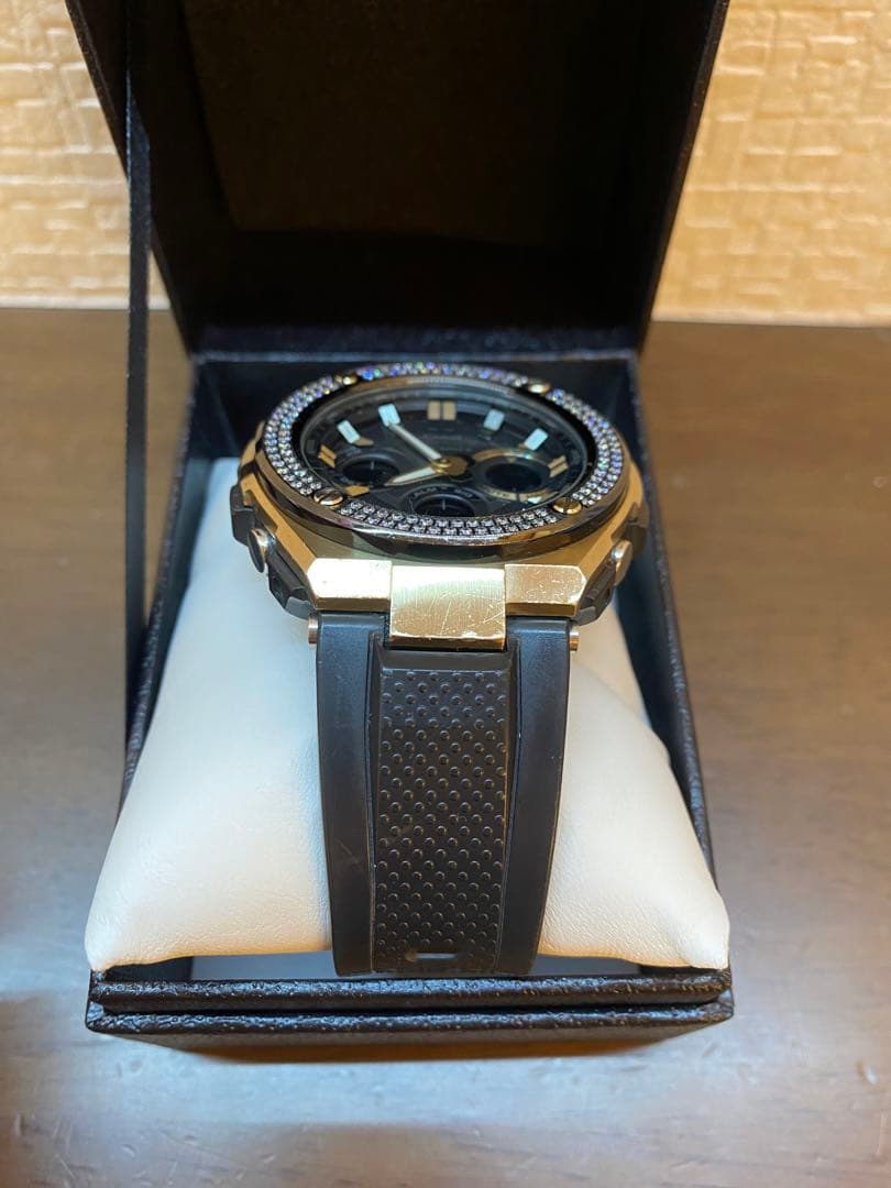 【お得品】G-SHOCK GST-W100G 1AJF ゴールド　カスタムベゼル