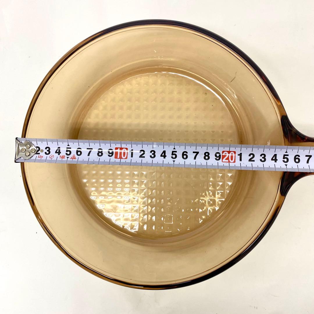 E261 未使用 VISION ビジョン 深型 ガラスフライパン フランス製