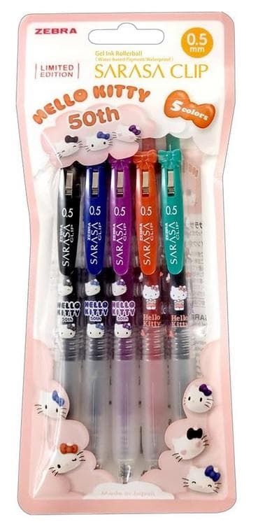 ゼブラ サラサクリップ ハローキティ 50周年記念デザイン 5色 10パック
