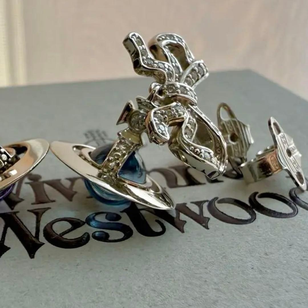 希少片耳/925/正規品VivienneWestwood リボンオーブピアス