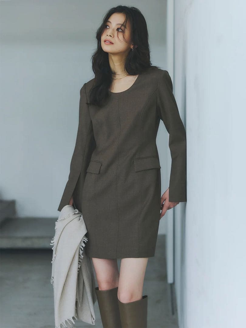 【新品未使用】anuans ボクシーミニワンピース