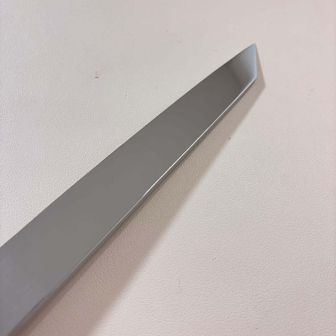 270mm 切付柳刃包丁 鏡面　黒檀黒水牛八角柄 刺身包丁 【全鋼】'鞘付き༩