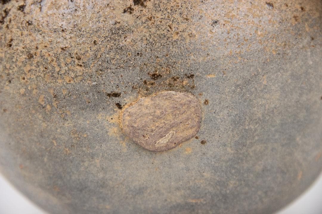 須恵器 長頸壺 波文 広口 壺 焼き締め 花瓶 新羅　高麗 箱付 ED11-25