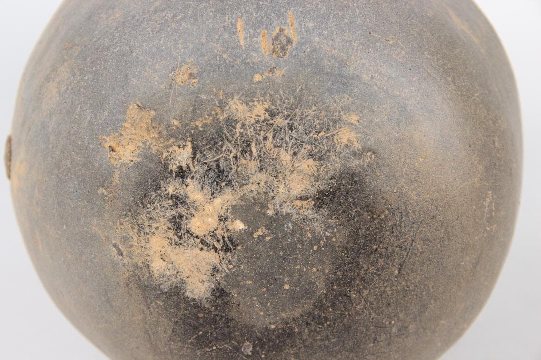 須恵器 長頸壺 波文 広口 壺 焼き締め 花瓶 新羅　高麗 箱付 ED11-25