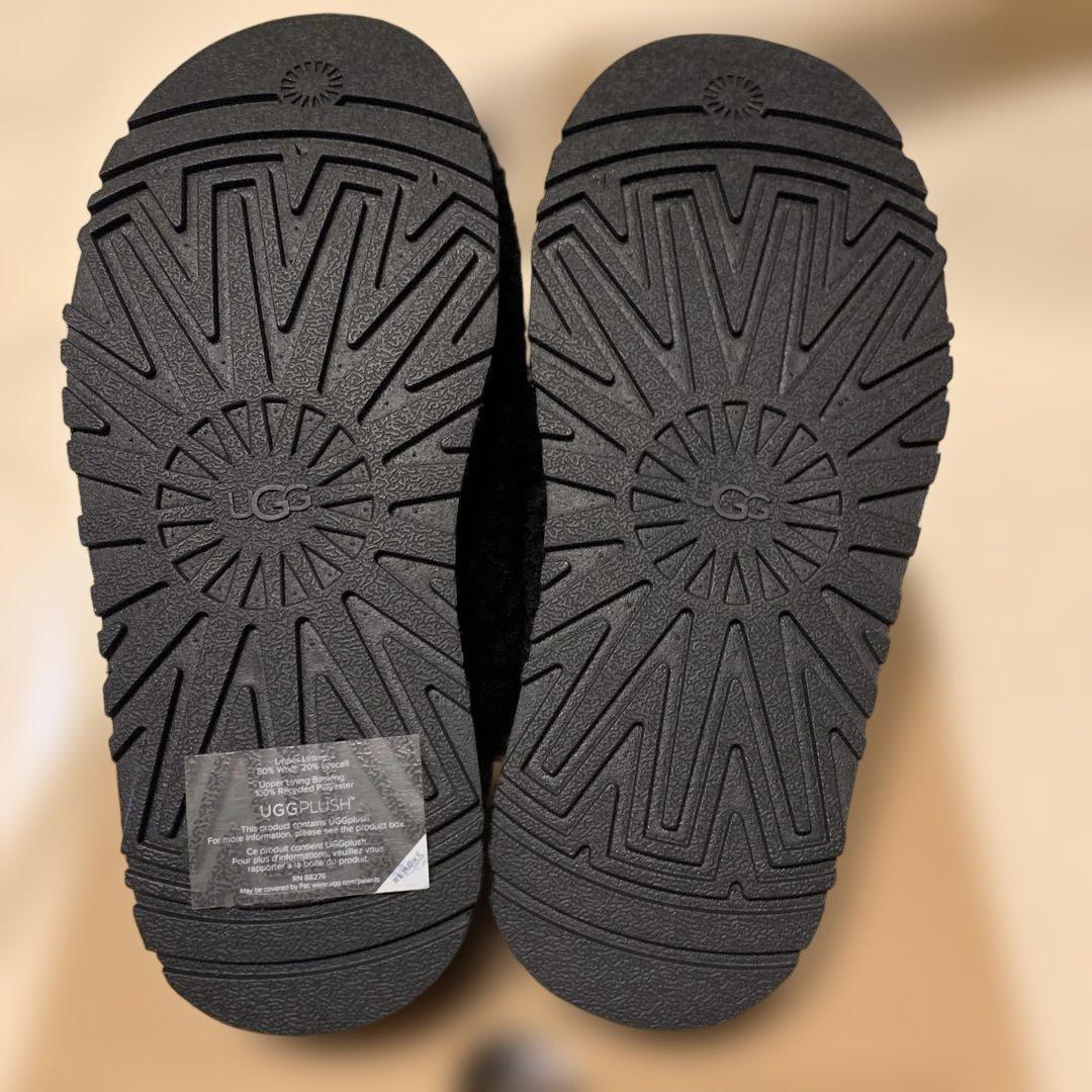 UGG ブラック ファースリッパ　23cm