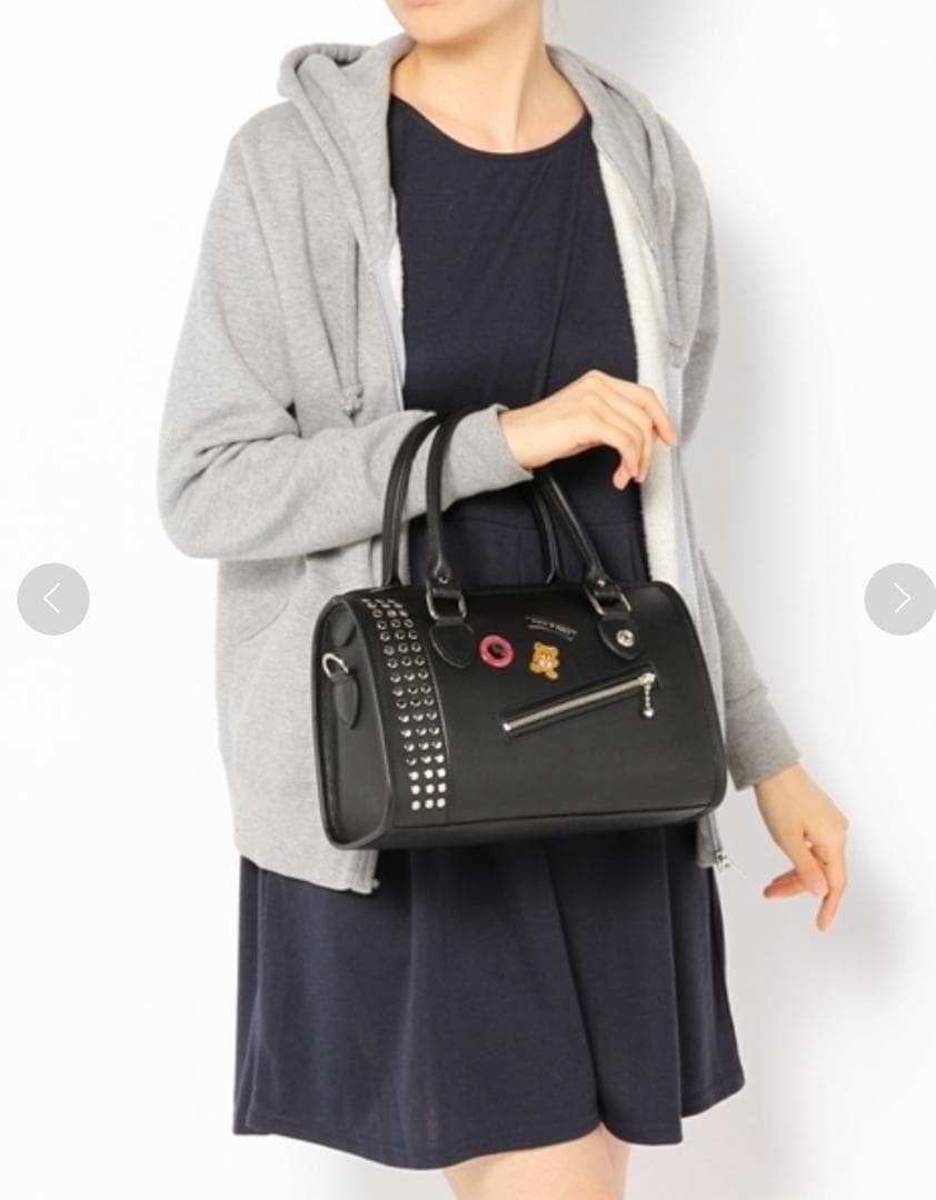 美品　ヒステリックグラマー　スタッズ　レザー　2wayボストン　ショルダーバック