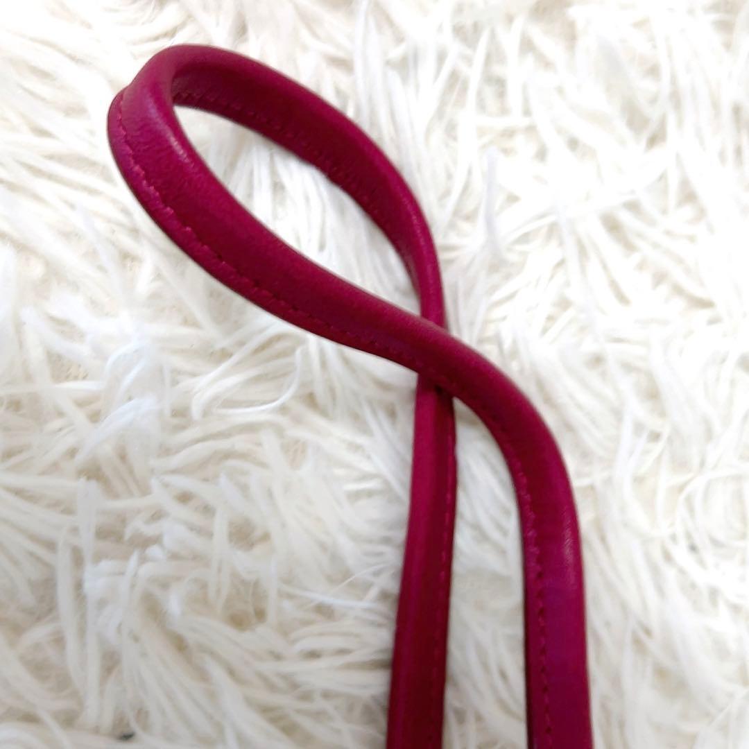 百貨店限定✨希少色 美品 コーチ ショルダーバッグ バイオレットピンク 逆台形型