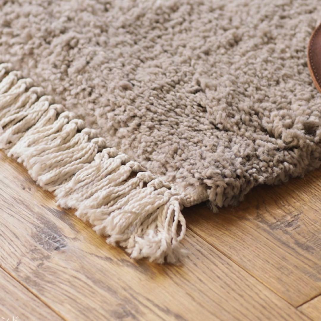 TRAVEL ラグマット 200×250cm ウィルトン織 フリンジ付き