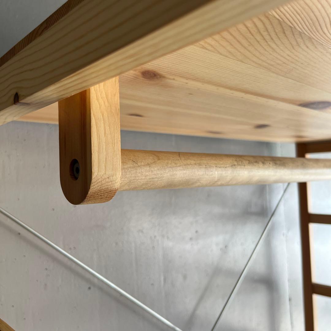 美品・希少木製バー仕様★無印 パイン材ユニットシェルフ・ワードロープ